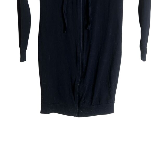 Fashion nova black full zip hooded dress. Size small - Picture 7 of 7